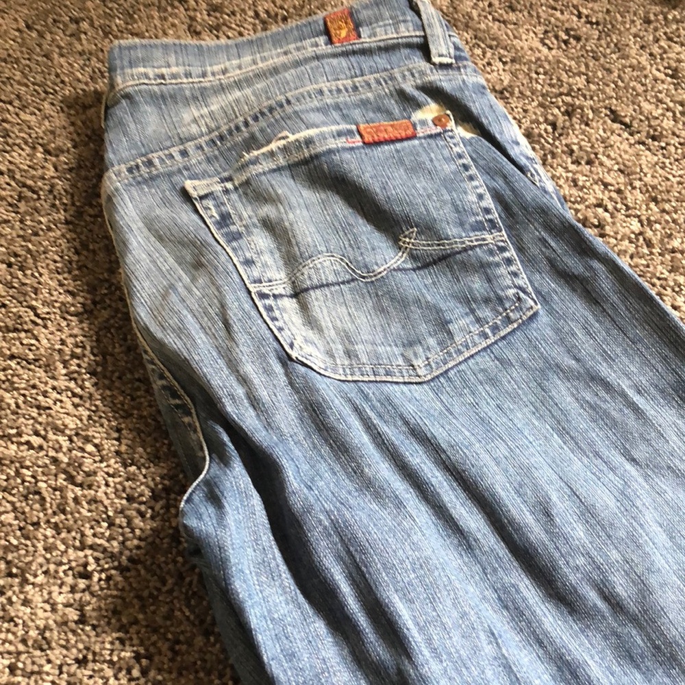 7 for all Mankind cropped distressed jeans